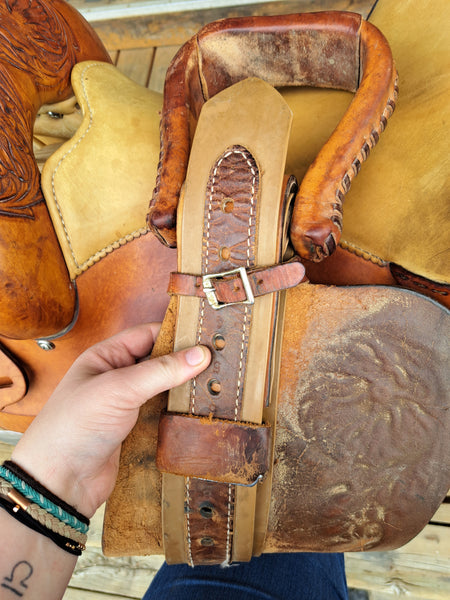 16" Hereford Tex Tan Flex Tree Trail Saddle Western Saddle