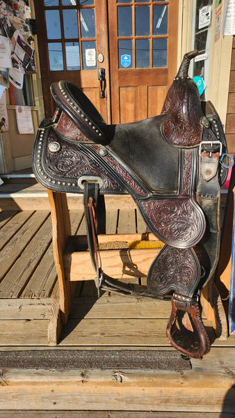14.5" Tammy Fischer by Circle Y Treeless Barrel Saddle