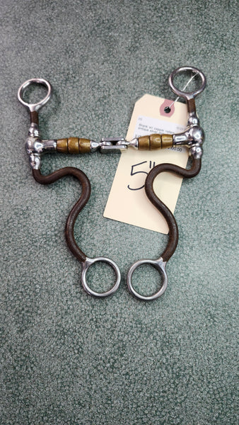 5" Shank with Copper rollers and antique silver dots