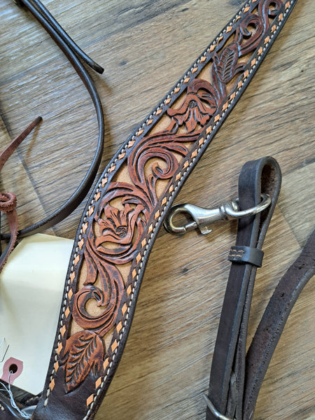 Circle Y Tooled Breast Collar Set