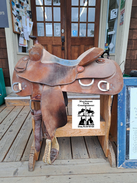 15" Silver Mesa Rough Out Work Saddle