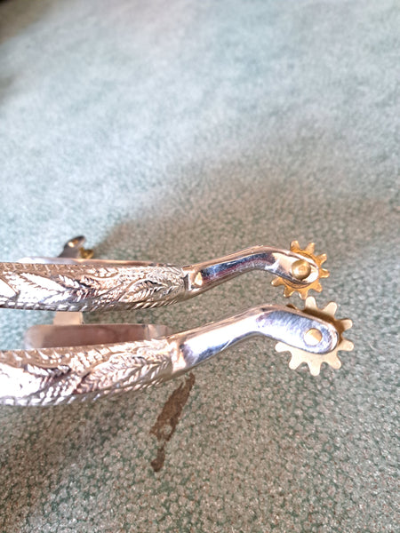 Engraved Western Spurs