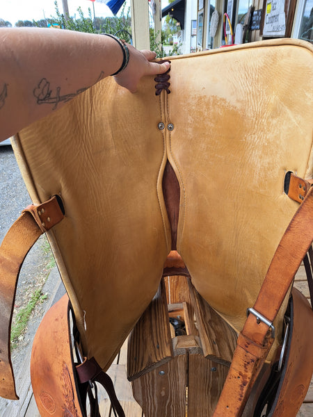 16" Hereford Tex Tan Flex Tree Trail Saddle Western Saddle