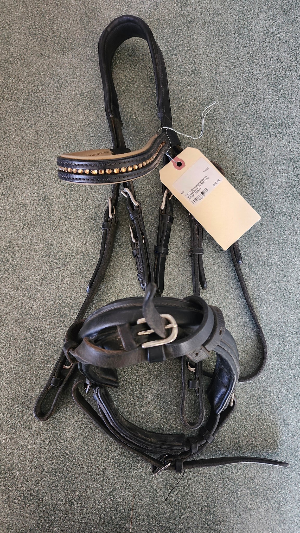 COB Espirit dressage bridle with crystal browband