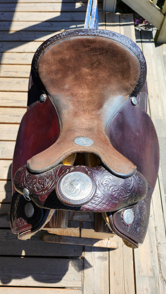 16" Circle Y Richard Shrake Resistance Free Western Equitaiton Show Saddle