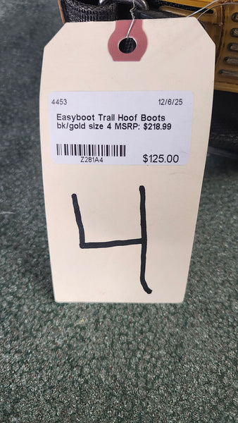 Size 4 Easyboot Trail Hoof Boots