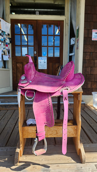 SOLD 15" Hilason Barrel Trail Saddle