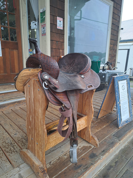 14.5" Double J Pozzi Pro Barrel Racing Saddle