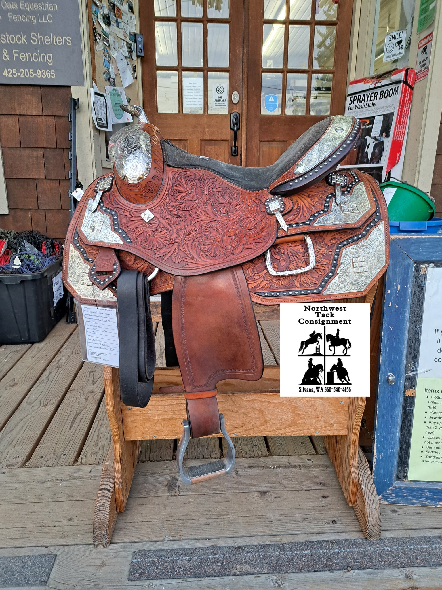 14" Tough 1 Silver Royal Extreme Silver Show Saddle