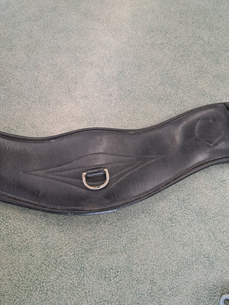 27" Prestige Contoured Leather dressage girth