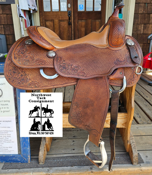 16.5" Bob's Custom Saddles Jordan Larson Reining Saddle