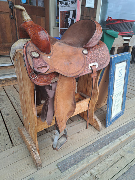 15" Hereford Tex Tan Barrel Racing Saddle