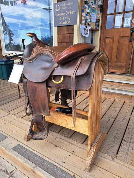 16" Hereford Roughout Roper Saddle