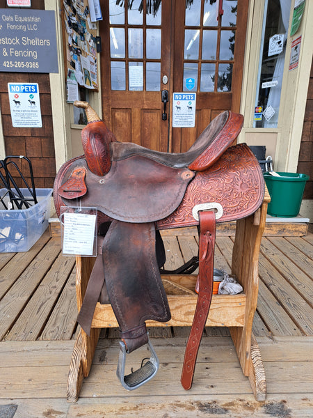 15" Tex-Tan Barrel Racing Saddle