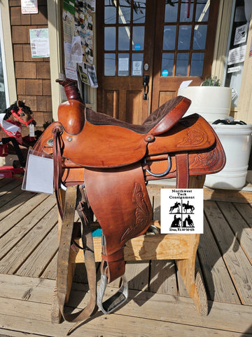 16" Circle A by American Saddlery All Around roping saddle