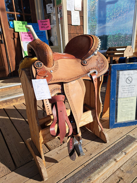15" Double T Barrel Racing Saddle