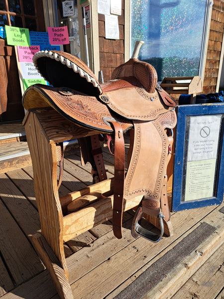15" Double T Barrel Racing Saddle