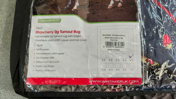 69" Whitaker Turnout Rug 0g