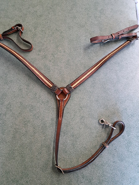 Breast Collar W/ Rawhide Accents
