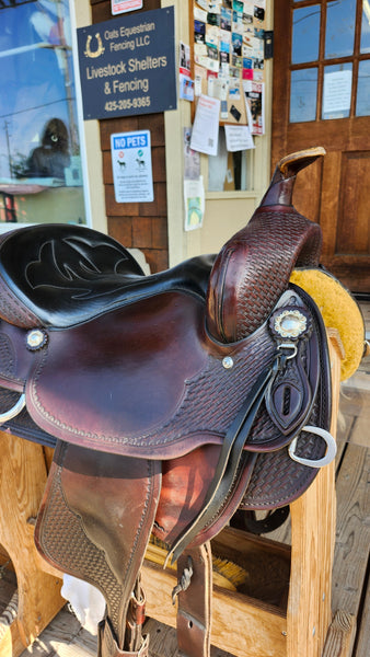 15" Crates Round Skirt Western Trail Saddle