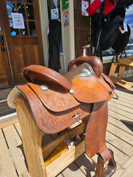 15" Hereford Tex Tan Western Trail Saddle