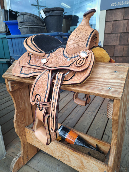NEW! 8" Silver Royal Mini Hilltop Show Saddle