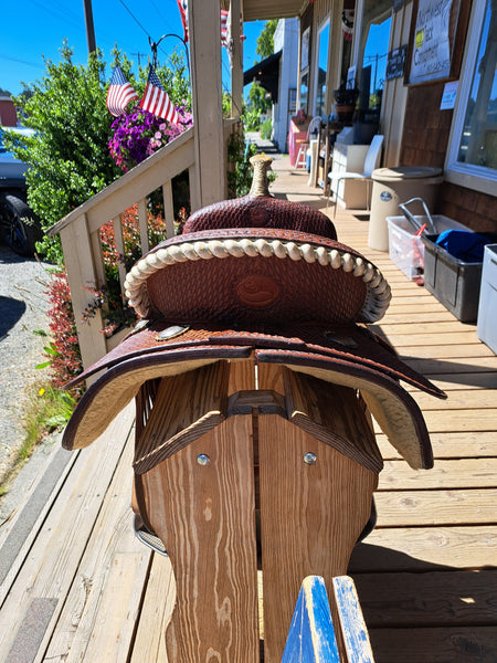 14" About the Horse Black Rhino Barrel Saddle
