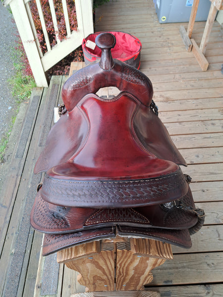 16" Diamond H Western Saddle