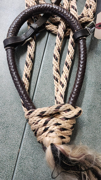Bosal With silvertip halter and Mecate Reins