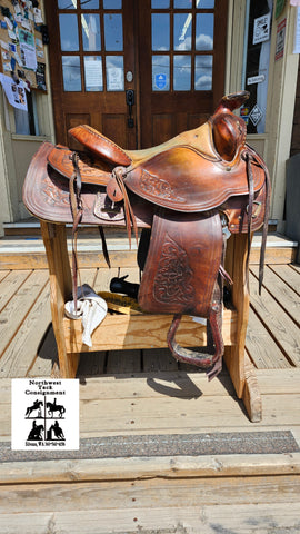 15" Vintage Hereford Western Saddle
