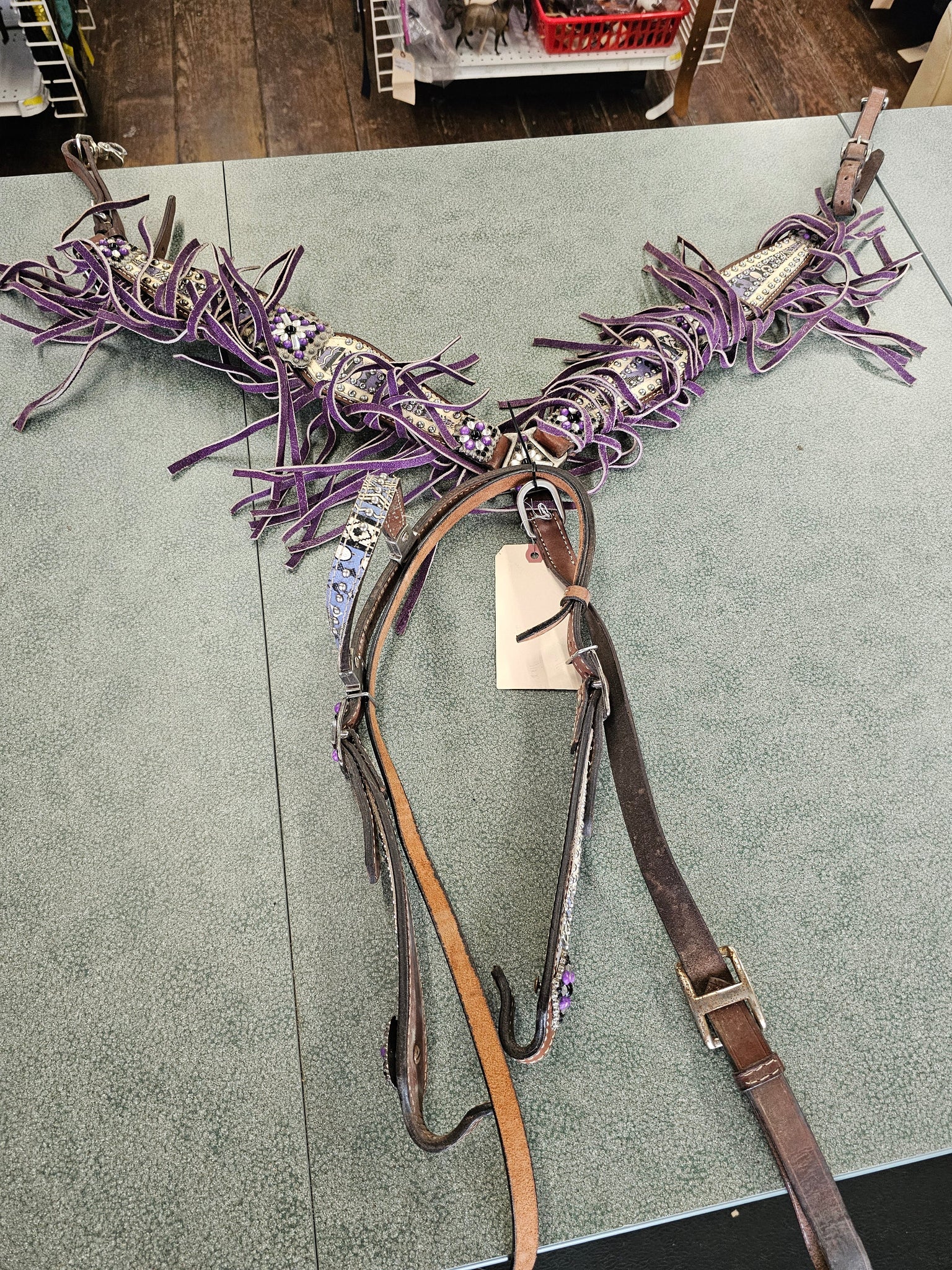 Western Bridle and Fringe Breastcollar