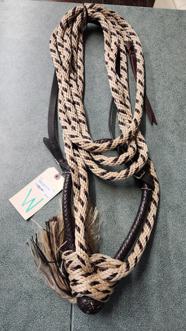 Bosal With silvertip halter and Mecate Reins