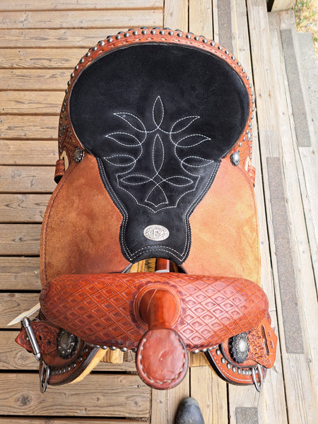 14" Double J Pozzi Pro Racer Barrel Saddle