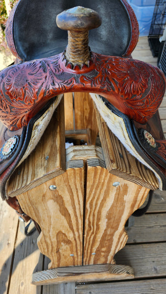 15" Hereford Tex Tan Barrel Saddle