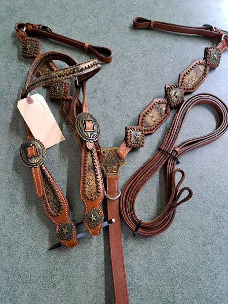 Snakeskin Western Tack Set