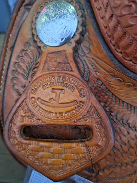 14" Jim Taylor Rocking T Reining Saddle