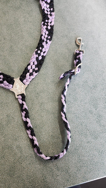 Custom Muletape Breastcollar - Purple & Black