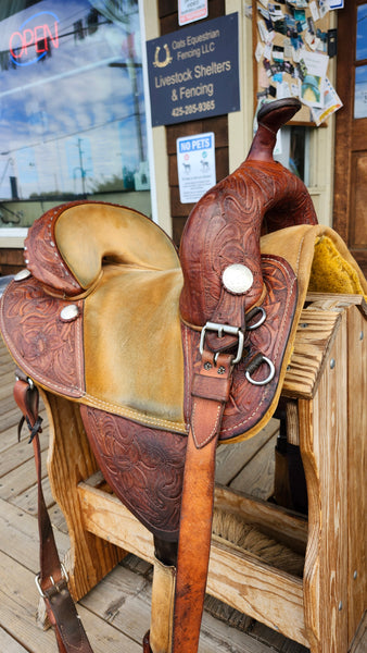 13.5" Sport Saddle Bob Marshall Treeless Barrel Saddle