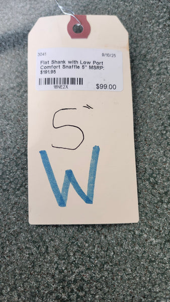 5" Myler Flat Shank With Low Port Comfort Snaffle