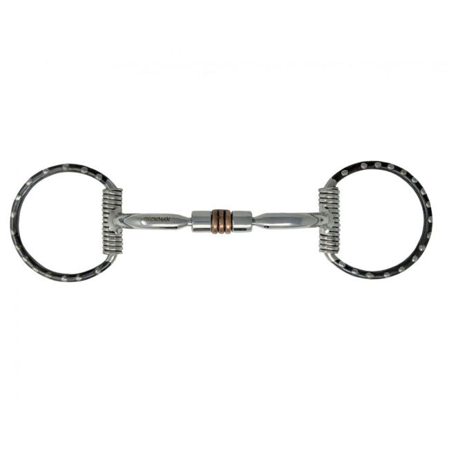 New Showman Stainless Steel D-Ring bit with Silver dot accents