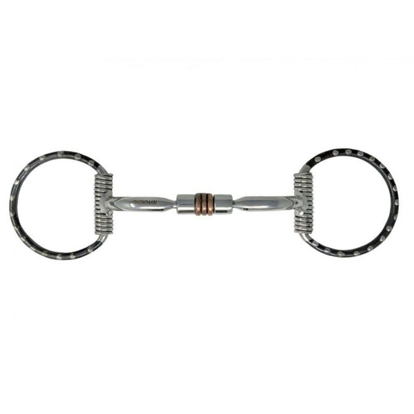 New Showman Stainless Steel D-Ring bit with Silver dot accents