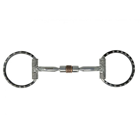 New Showman Stainless Steel D-Ring bit with Silver dot accents