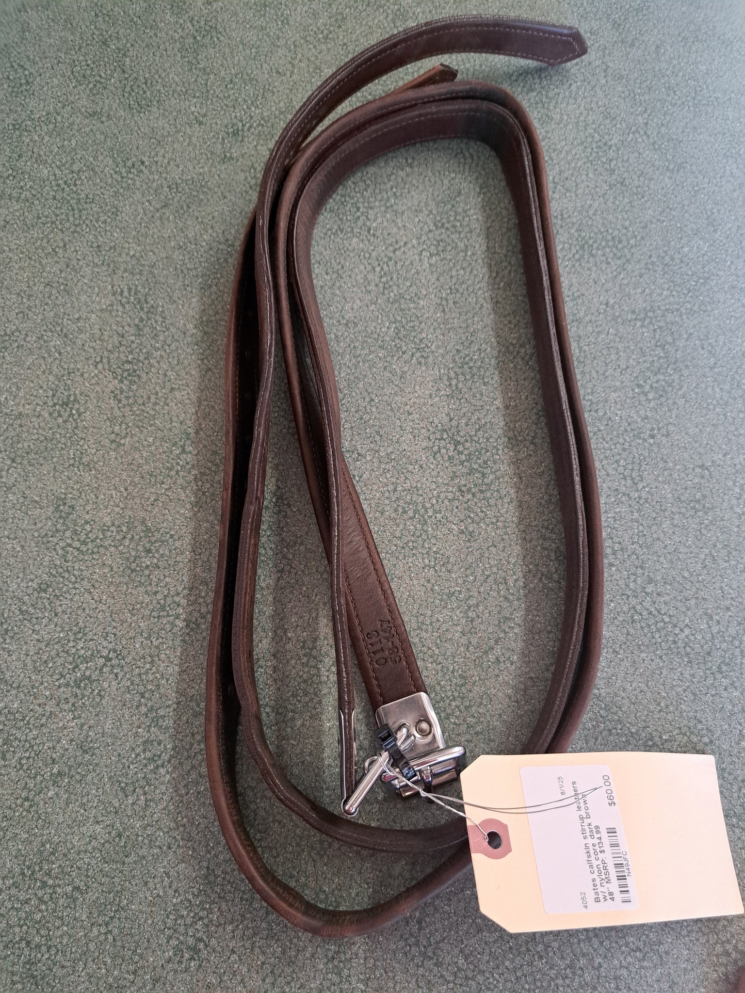48" Bates Calfskin Stirrup Leathers