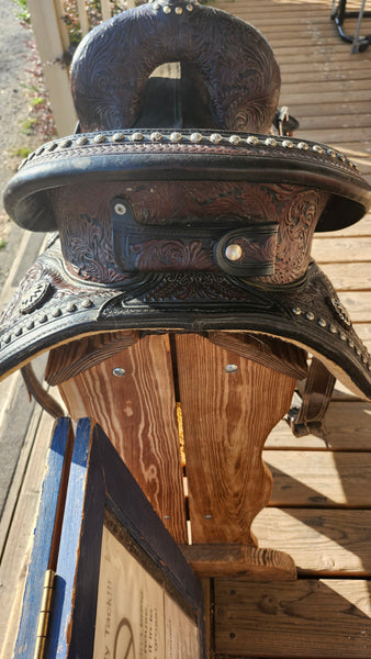 14.5" Tammy Fischer by Circle Y Treeless Barrel Saddle