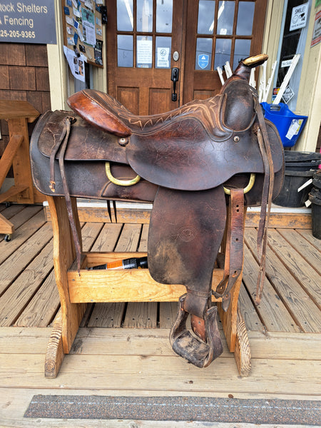 16" Hereford Roughout Roper Saddle