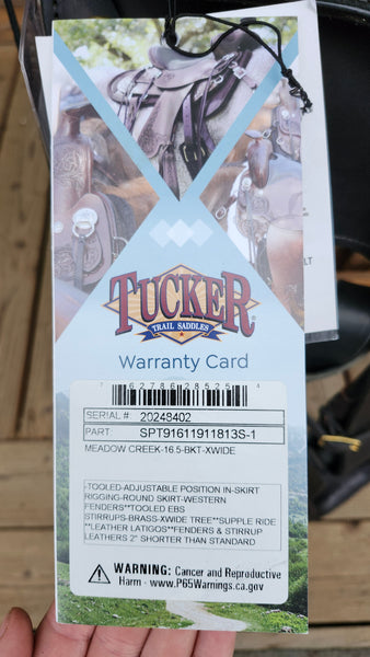 16.5" Tucker Meadow Creek Creek Western Trail Saddle
