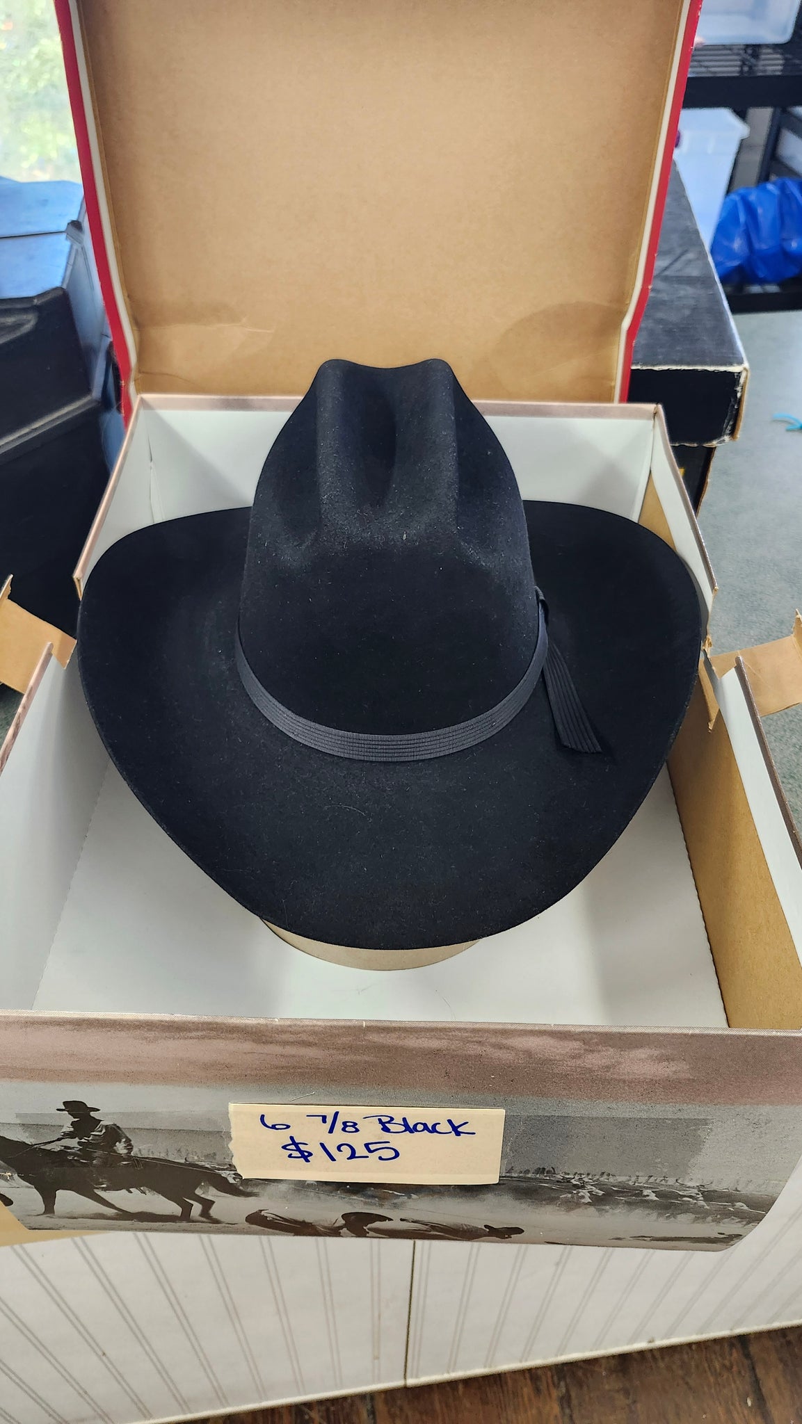 Stallion by Stetson Hat - Black, 6 7/8