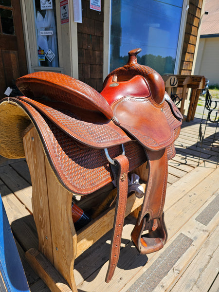 ON TRIAL 16" Crates Dan Roeser Working Cowhorse Saddle