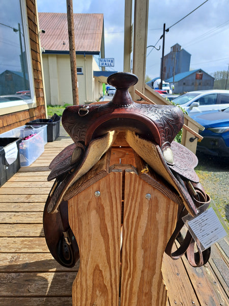 15.5" Vintage Hereford Tex Tan Western Saddle