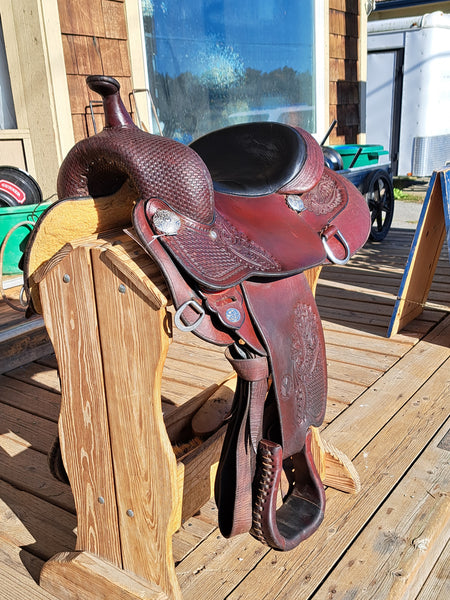 15" Circle Y Calico Western Trail Saddle